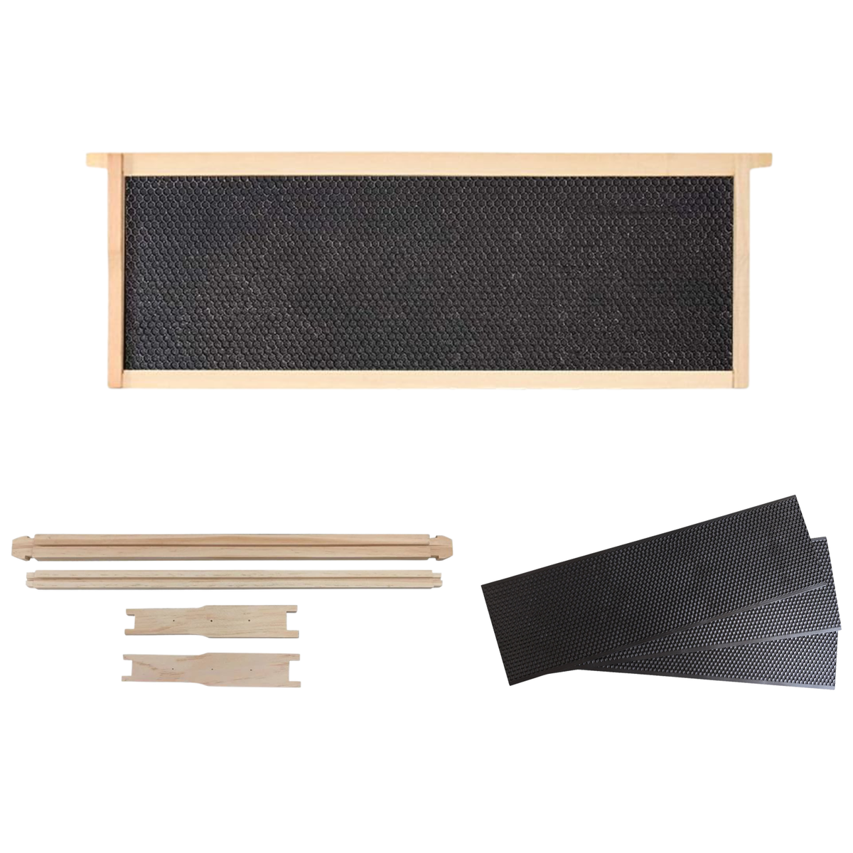 Case of 20 - Unassembled MEDIUM Beekeeping Frames With Plastic Foundation
