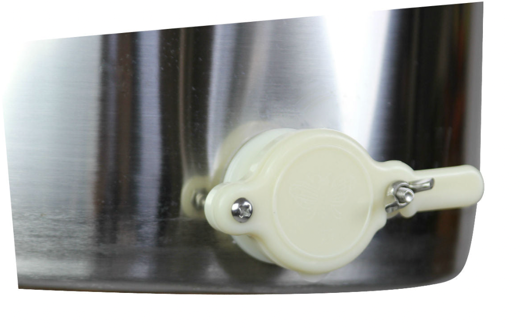 9.5 Gallon Stainless Steel Honey Settling Tank with Double Strainer and Gate (114 lb)
