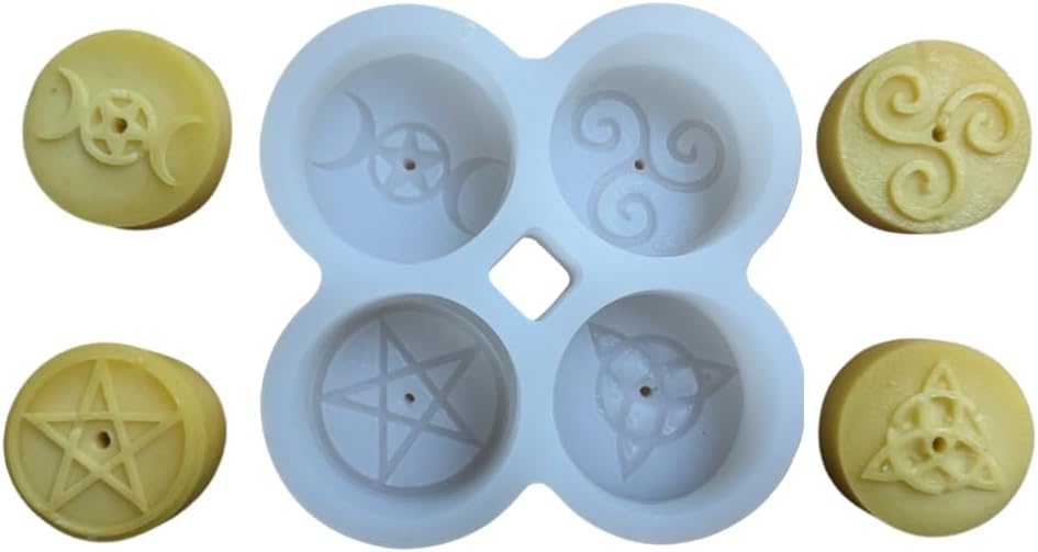 Silicone Tealight Candle Mold - Makes 4 Tea Light Candles