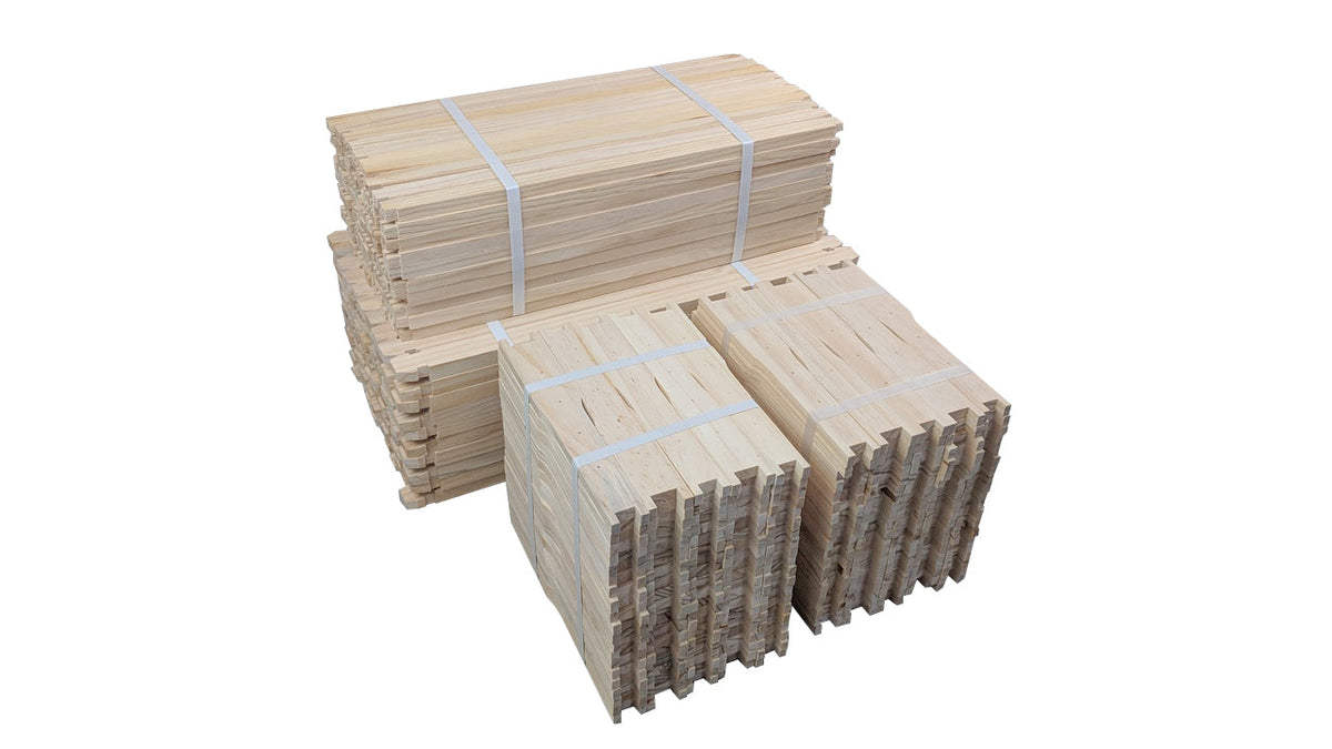 Bulk Buy - 100 Unassembled DEEP Wooden Beekeeping Frames - Grooved Top/Bottom Bars