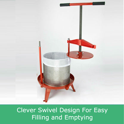3.69 Gallon T-Bar Honey Press Wax Cappings Press