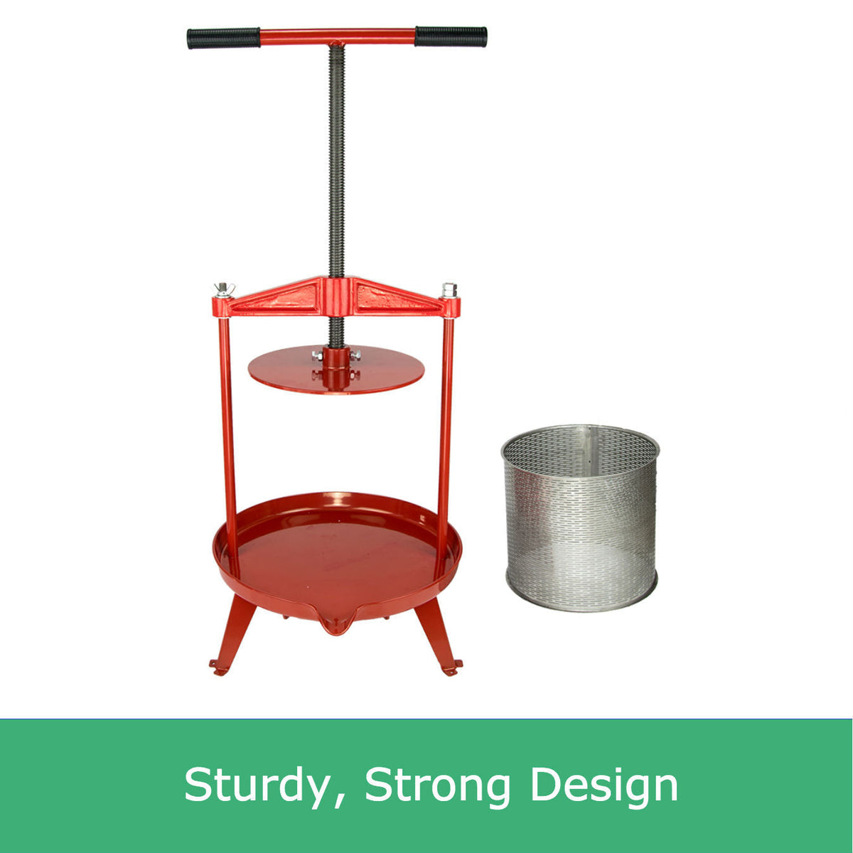 3.69 Gallon T-Bar Honey Press Wax Cappings Press