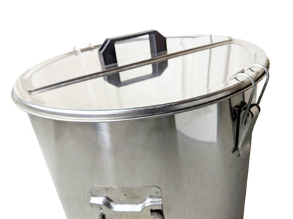 9.5 Gallon Stainless Steel Honey Settling Tank with Double Strainer and Gate (114 lb)