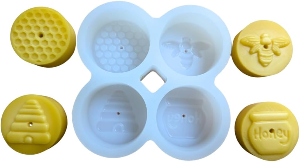 Silicone Tealight Candle Mold - Makes 4 Tea Light Candles