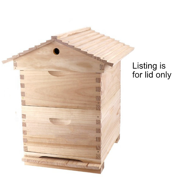 10 Frame Gabled Beehive Outer Cover, Pitched Garden Hive Roof in Pine