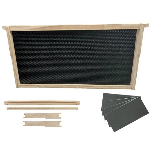 Bulk Wholesale Case of 100 - Unassembled DEEP Beekeeping Frames With Plastic Foundation