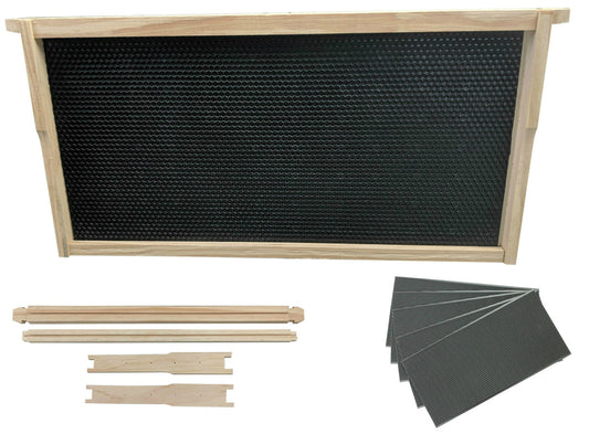Bulk Buy - 100 x Deep Beekeeping Frames With Black Plastic Foundation