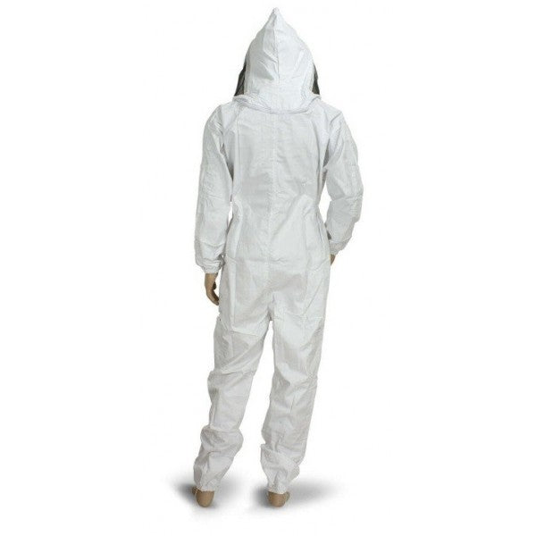 Cotton Bee Suit with Detachable Veil, Full Body Beekeeping Suit (S to 6XL)