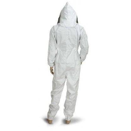 Cotton Bee Suit with Detachable Veil, Full Body Beekeeping Suit (S to 6XL)