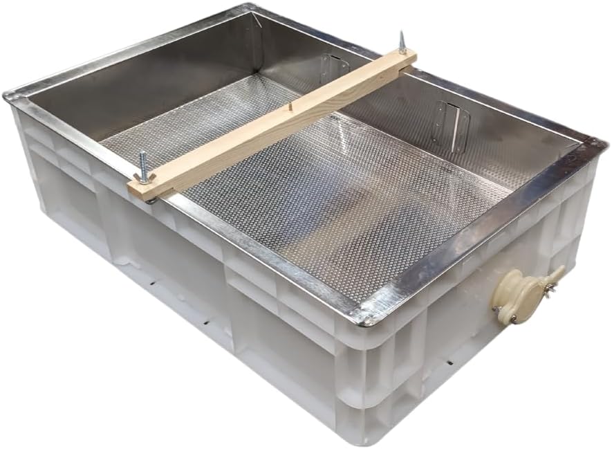 Honey Uncapping Tank and Station with Stainless Drip Tray and Honey Gate
