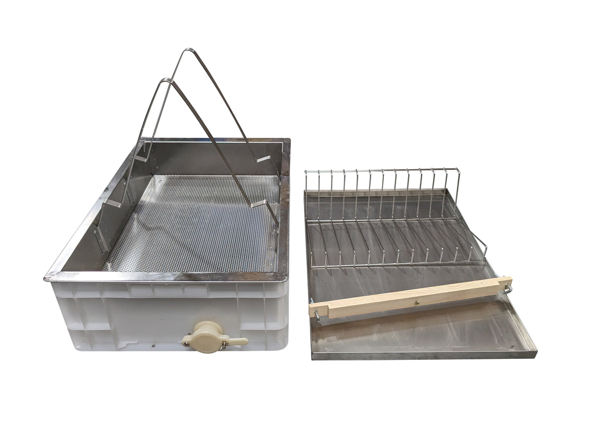 Honey Uncapping Tank and Station with Stainless Drip Tray and Honey Gate
