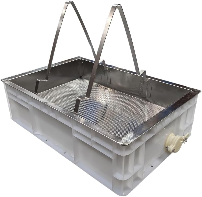 Honey Uncapping Tank and Station with Stainless Drip Tray and Honey Gate