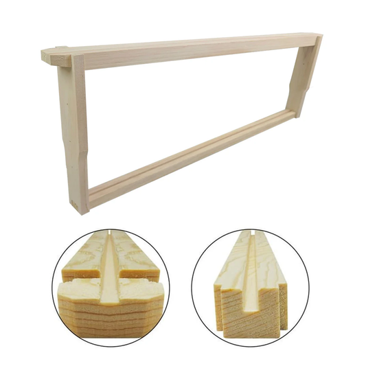 Bulk Buy - 100 Unassembled MEDIUM Wooden Beekeeping Frames - Grooved Top/Bottom Bars
