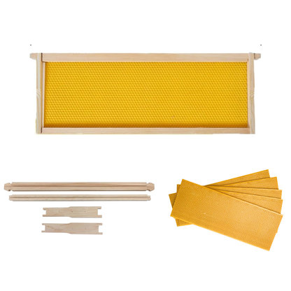 Case of 20 - Unassembled MEDIUM Beekeeping Frames With Plastic Foundation