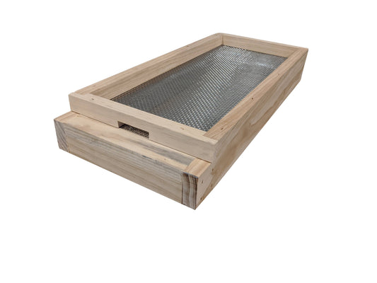 5 Frame Nuc Hive Bottom Board with Mesh Drawer