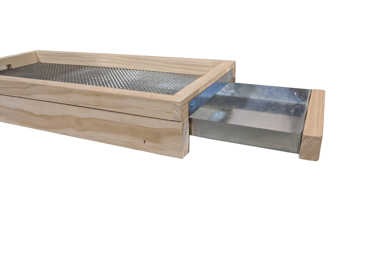 5 Frame Nuc Hive Bottom Board with Mesh Drawer