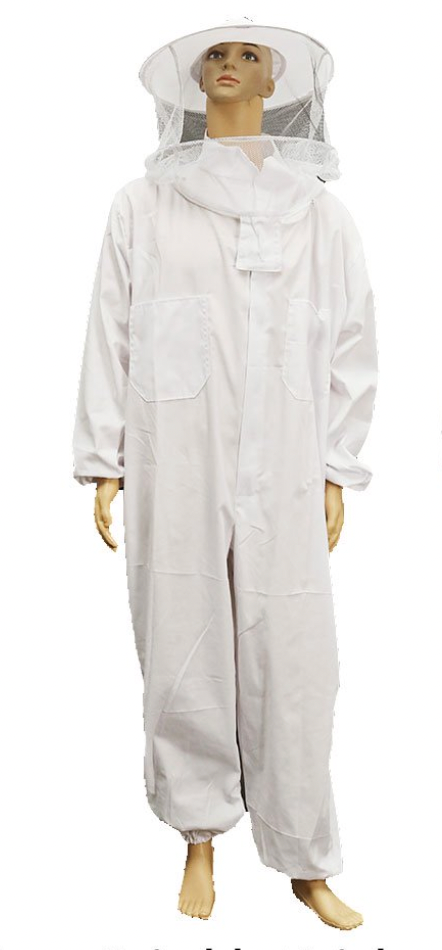 Cotton Bee Suit with Detachable Veil, Full Body Beekeeping Suit (S to 6XL)