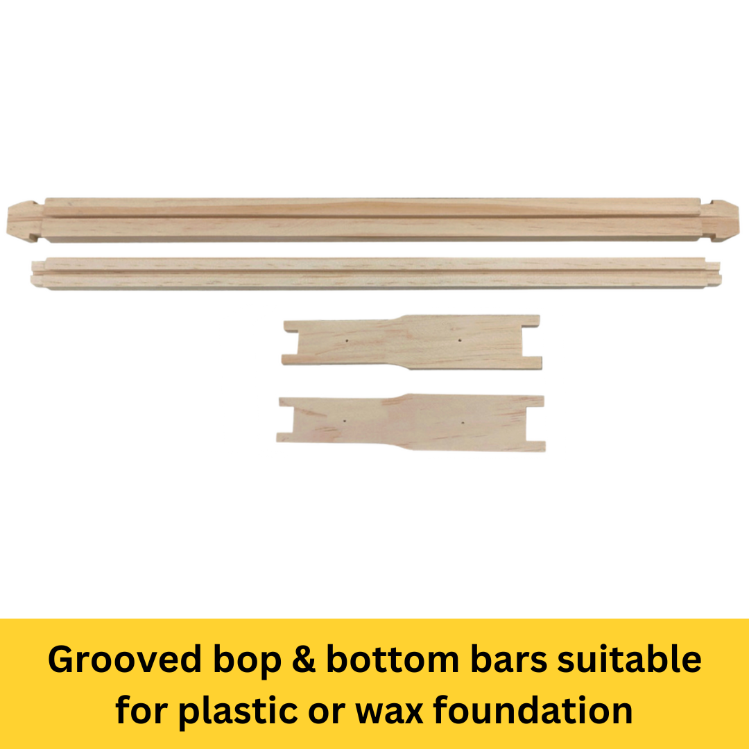SHALLOW Size Unassembled Pine Frames - Grooved Top and Bottom Bars