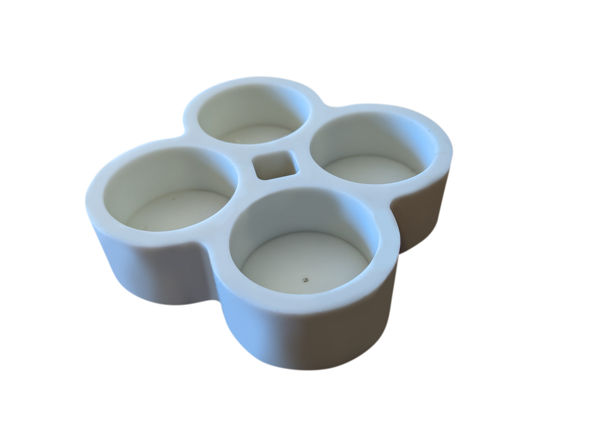 Silicone Tealight Candle Mold - Makes 4 Tea Light Candles