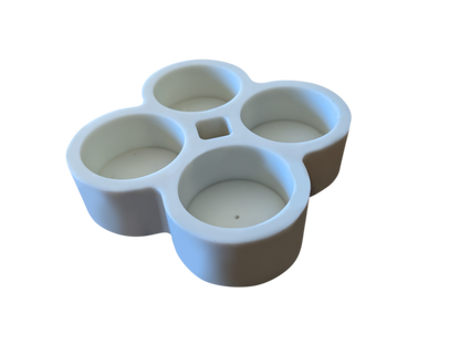 Silicone Tealight Candle Mold - Makes 4 Tea Light Candles