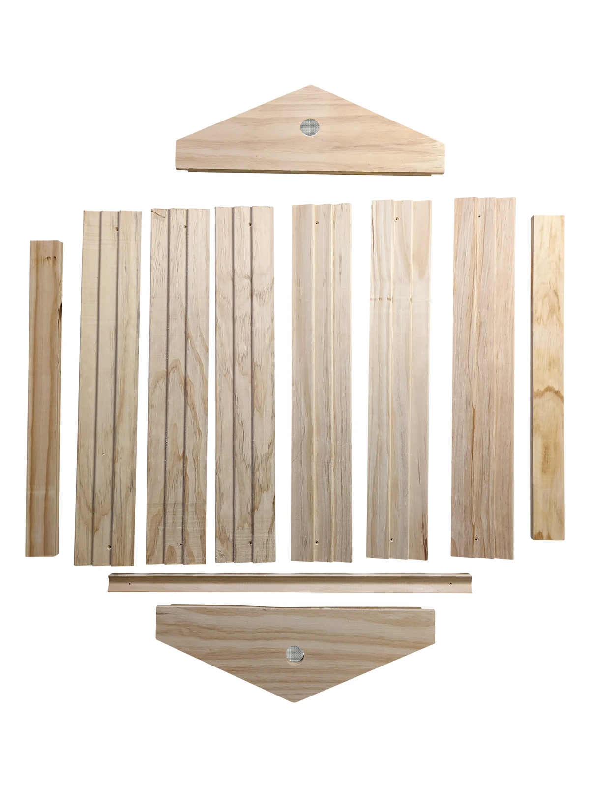 10 Frame Gabled Beehive Outer Cover, Pitched Garden Hive Roof in Pine