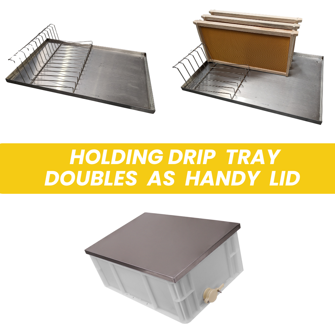 Honey Uncapping Tank and Station with Stainless Drip Tray and Honey Gate