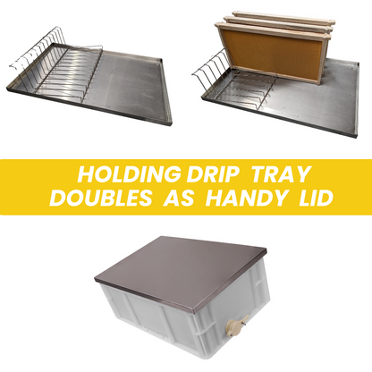 Honey Uncapping Tank and Station with Stainless Drip Tray and Honey Gate