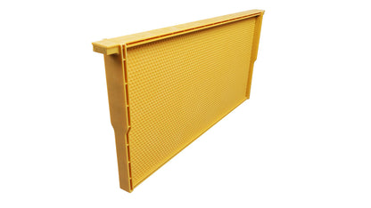 Case of 25 - Yellow Plastic Beehive Frames - Deep Langstroth Frames for Deep Hive