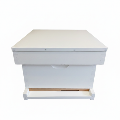 Single Level Beehive – 10 Frame, Telescoping Outer Cover (Assembled & Painted)
